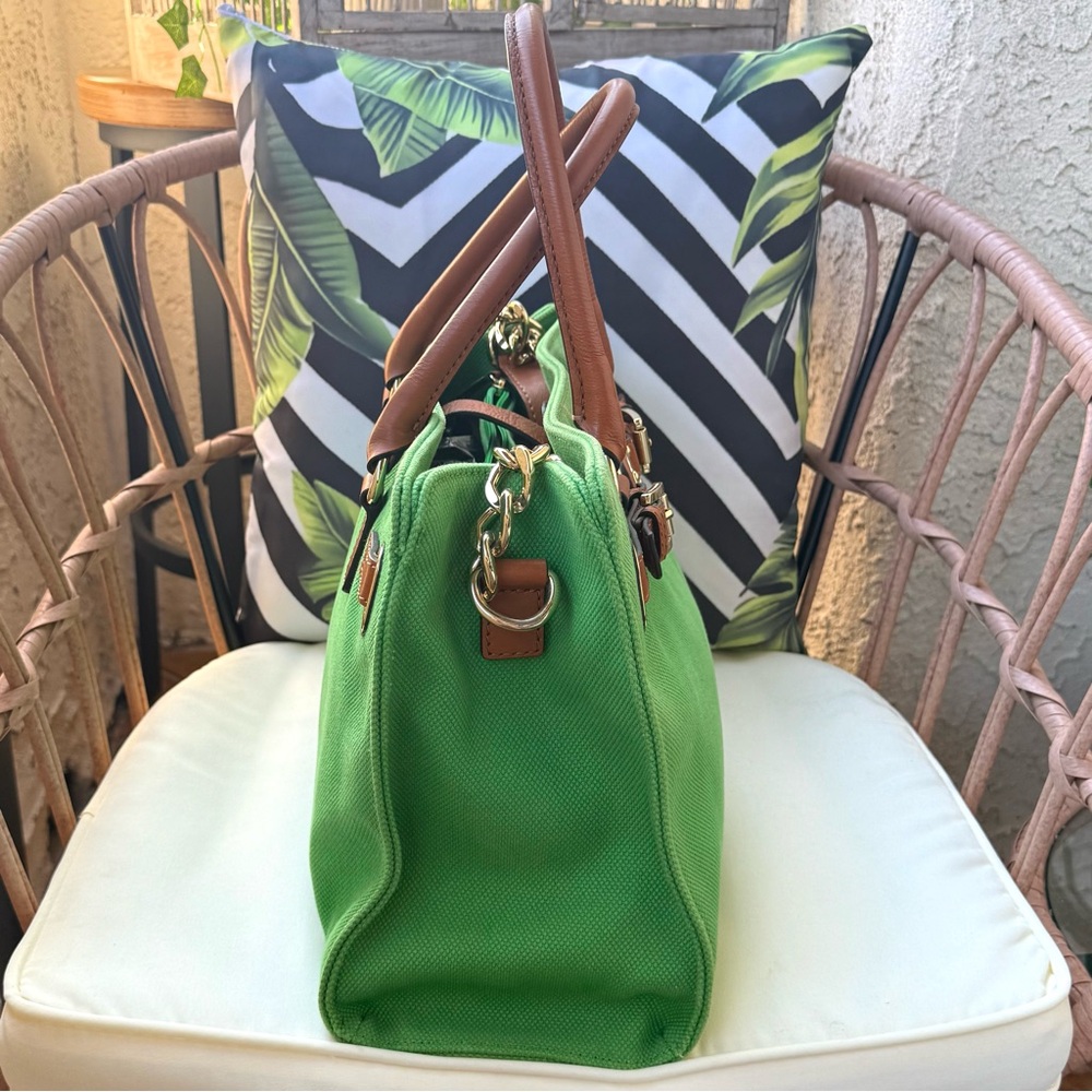 MICHAEL KORS 💚 Green Hamilton Handbag - Picture 5 of 16